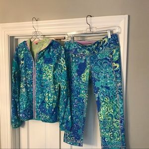 Lilly Pulitzer size S hoodie / size L pants